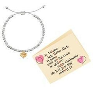 New Boxed Filled With Love Bracelet and Card Set, 8 Different Languages Vintage